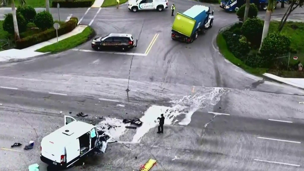 3 injured in violent Davie crash involving van, recycling truck, police say — CBS Miami, Wesley Chapel Health news
