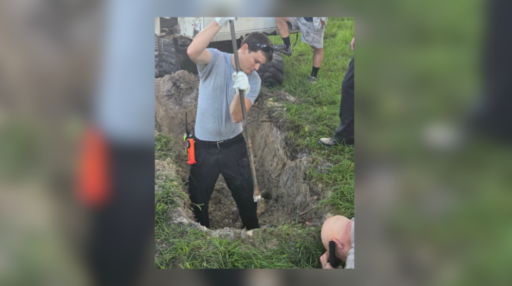 Dog trapped in sinkhole saved by fire rescue crews in Florida: CFD — WFTS ABC Action News Tampa, Wesley Chapel Community news