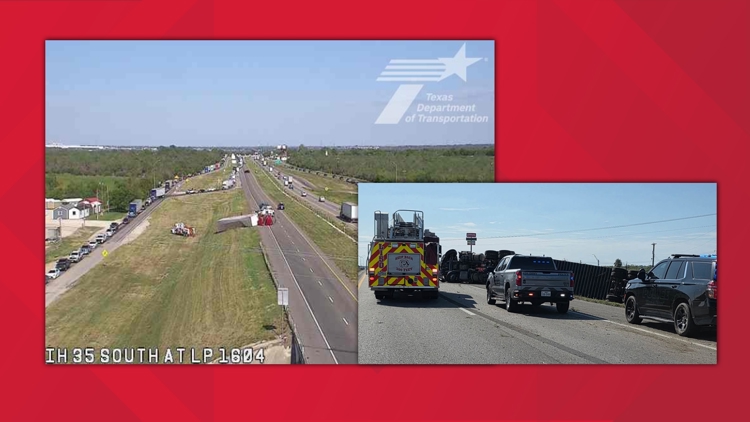Von Ormy PD: Traffic being diverted after 18-wheeler rolls over on I-35; no injuries reported — KENS 5 (San Antonio), Wesley Chapel Community news